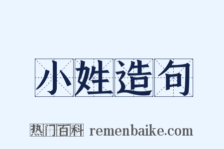 小姓造句是什么意思的图片